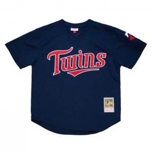 Authentic Jerseys Mitchell & Ness David Ortiz Minnesota Twins 2002 BP Pullover Jersey Hombre | 2916GNXEK