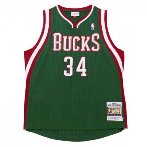 Authentic Jerseys Mitchell & Ness Giannis Antetokounmpo Milwaukee Bucks Carretera 2013-14 Jersey Hombre | 4320WSVTE