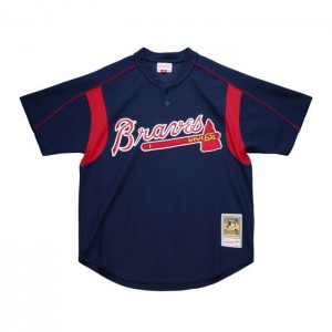 Authentic Jerseys Mitchell & Ness Greg Maddux Atlanta Braves 2003 BP Jersey Hombre | 9027ZBEFN