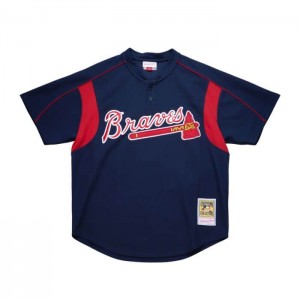 Authentic Jerseys Mitchell & Ness John Smoltz Atlanta Braves 2003 BP Jersey Hombre | 5297IFYEP
