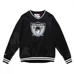 Chamarras Mitchell & Ness 4th And Inches Satin Pullover Oakland Raiders Hombre | 9267IGRXN