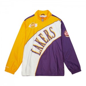 Chamarras Mitchell & Ness Arched Retro Forro Windbreaker Los Angeles Lakers Hombre | 8253DLTKV
