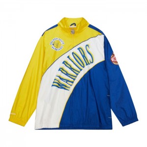 Chamarras Mitchell & Ness Arched Retro Forro Windbreaker Golden State Warriors Hombre | 9352VQRLO