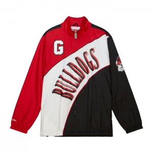 Chamarras Mitchell & Ness Arched Retro Forro Windbreaker University of Georgia Hombre | 1346GUQRS