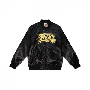 Chamarras Mitchell & Ness Big Face 4.0 Satin Philadelphia 76ers Hombre | 1874EUMZY