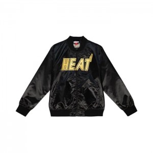 Chamarras Mitchell & Ness Big Face 4.0 Satin Miami Heat Hombre | 9615YKQZS