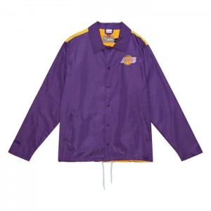 Chamarras Mitchell & Ness Big Face Coaches 5.0 Los Angeles Lakers Hombre | 3657BCJMQ
