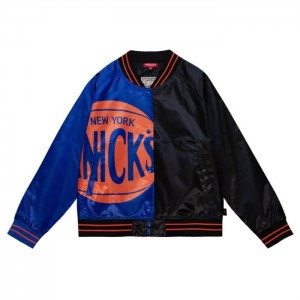 Chamarras Mitchell & Ness Big Face Satin 5.0 New York Knicks Mujer | 2058DTSYI