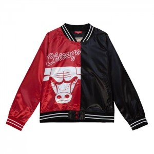 Chamarras Mitchell & Ness Big Face Satin 5.0 Chicago Bulls Mujer | 6718HPUWY