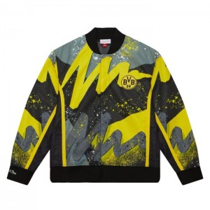 Chamarras Mitchell & Ness Borussia Dortmund Warmup Hombre | 1435BUWTX
