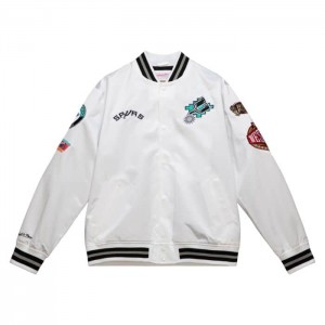 Chamarras Mitchell & Ness City Colección Ligeros Satin San Antonio Spurs Hombre | 0236PNXEO
