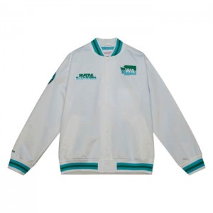Chamarras Mitchell & Ness City Colección Ligeros Satin Seattle Sounders FC Hombre | 0793DJKIC