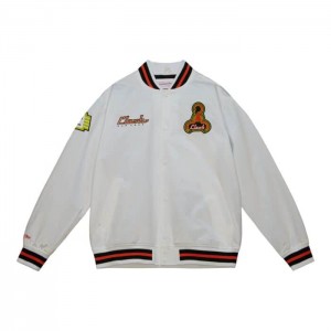 Chamarras Mitchell & Ness City Colección Ligeros Satin San Jose Clash Hombre | 3805XTGRN