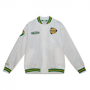 Chamarras Mitchell & Ness City Colección Ligeros Satin Los Angeles Galaxy Hombre | 4713QXUCR