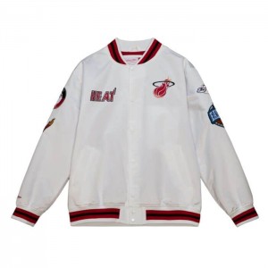 Chamarras Mitchell & Ness City Colección Ligeros Satin Miami Heat Hombre | 2316AZLMP