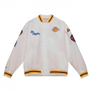 Chamarras Mitchell & Ness City Colección Ligeros Satin Los Angeles Lakers Hombre | 4306UYVIQ