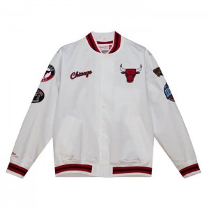 Chamarras Mitchell & Ness City Colección Ligeros Satin Chicago Bulls Hombre | 6870LXIFT