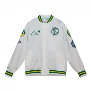 Chamarras Mitchell & Ness City Colección Ligeros Satin Boston Celtics Hombre | 7432FZJTC