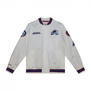 Chamarras Mitchell & Ness City Colección Ligeros Satin Colorado Avalanche Hombre | 6124HTBAF