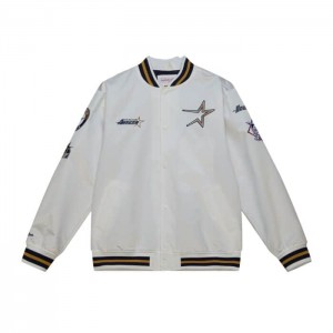 Chamarras Mitchell & Ness City Colección Ligeros Satin Houston Astros Hombre | 0239UMNSA