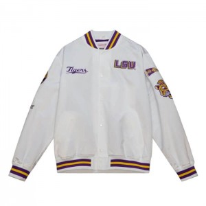 Chamarras Mitchell & Ness City Colección Ligeros Satin Louisiana State University Hombre | 3642GZBYT