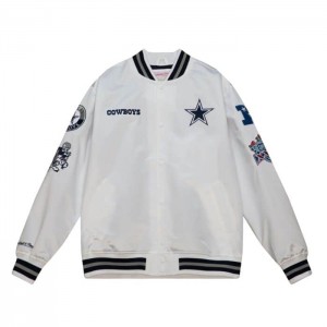 Chamarras Mitchell & Ness City Colección Ligeros Satin Dallas Cowboys Hombre | 6152REQJT