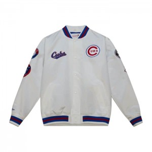 Chamarras Mitchell & Ness City Colección Ligeros Satin Chicago Cubs Hombre | 1093JXGEI