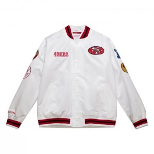 Chamarras Mitchell & Ness City Colección Ligeros Satin San Francisco 49ers Hombre | 2934OMNHT