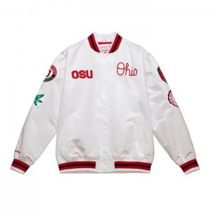 Chamarras Mitchell & Ness City Colección Ligeros Satin Ohio State Hombre | 1458NEJLQ