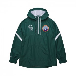 Chamarras Mitchell & Ness City Connect Ligeros Anorak Current Logo Colorado Rockies Hombre | 8514VWKBE
