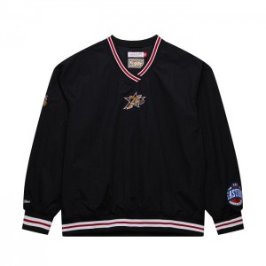 Chamarras Mitchell & Ness Classic Nylon Pullover Vintage Logo Philadelphia 76ers Hombre | 5084LDPEJ