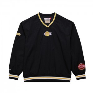Chamarras Mitchell & Ness Classic Nylon Pullover Vintage Logo Los Angeles Lakers Hombre | 8427XLSFM