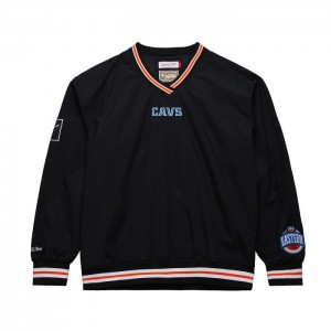 Chamarras Mitchell & Ness Classic Nylon Pullover Vintage Logo Cleveland Cavaliers Hombre | 3895CGWUB
