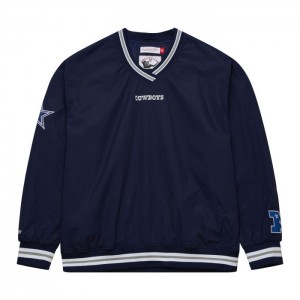 Chamarras Mitchell & Ness Classic Nylon Pullover Vintage Logo Dallas Cowboys Hombre | 8312EKXZB