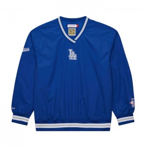 Chamarras Mitchell & Ness Classic Nylon Pullover Vintage Logo Los Angeles Dodgers Hombre | 0147YUJVC