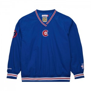 Chamarras Mitchell & Ness Classic Nylon Pullover Vintage Logo Chicago Cubs Hombre | 1365XHASU