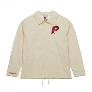 Chamarras Mitchell & Ness Coaches Philadelphia Phillies Hombre | 8915FMEDB