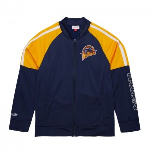 Chamarras Mitchell & Ness Color Blocked Pista Vintage Logo Golden State Warriors Hombre | 5246CTSIU