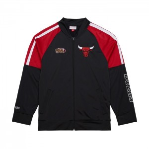 Chamarras Mitchell & Ness Color Blocked Pista Vintage Logo Chicago Bulls Hombre | 7685QCKPH