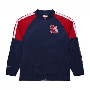 Chamarras Mitchell & Ness Color Blocked Pista Vintage Logo St. Louis Cardinals Hombre | 8216BAYVO