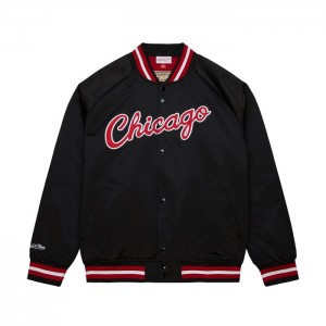 Chamarras Mitchell & Ness Double Clutch Ligeros Satin Chicago Bulls Hombre | 0712JFYCS