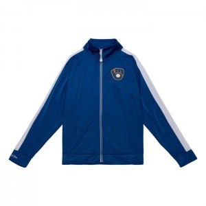 Chamarras Mitchell & Ness Flashback Pista Milwaukee Brewers Hombre | 5869DXYTA