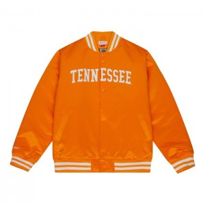 Chamarras Mitchell & Ness Front Logo Heavyweight Satin University of Tennessee Hombre | 6172WREMD