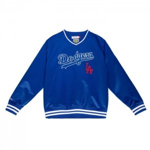 Chamarras Mitchell & Ness Full Count Satin Pullover Los Angeles Dodgers Hombre | 3975WVPKI
