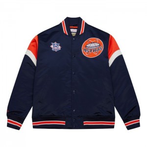 Chamarras Mitchell & Ness Heavyweight Satin Houston Astros Hombre | 8762OWZTC