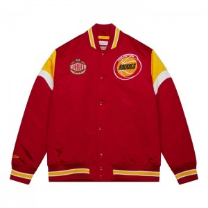 Chamarras Mitchell & Ness Heavyweight Satin Houston Rockets Hombre | 6398QHXNY
