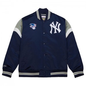 Chamarras Mitchell & Ness Heavyweight Satin New York Yankees Hombre | 9756IRNZO