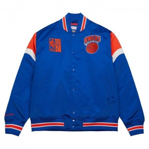 Chamarras Mitchell & Ness Heavyweight Satin New York Knicks Hombre | 4816AQMTW