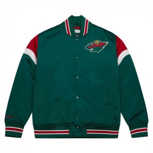 Chamarras Mitchell & Ness Heavyweight Satin Minnesota Wild Hombre | 7563ATFDN