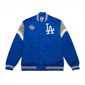 Chamarras Mitchell & Ness Heavyweight Satin Los Angeles Dodgers Hombre | 3460OFCQB